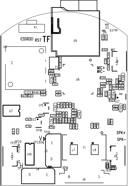 HR0310 BOTTOM丝印层